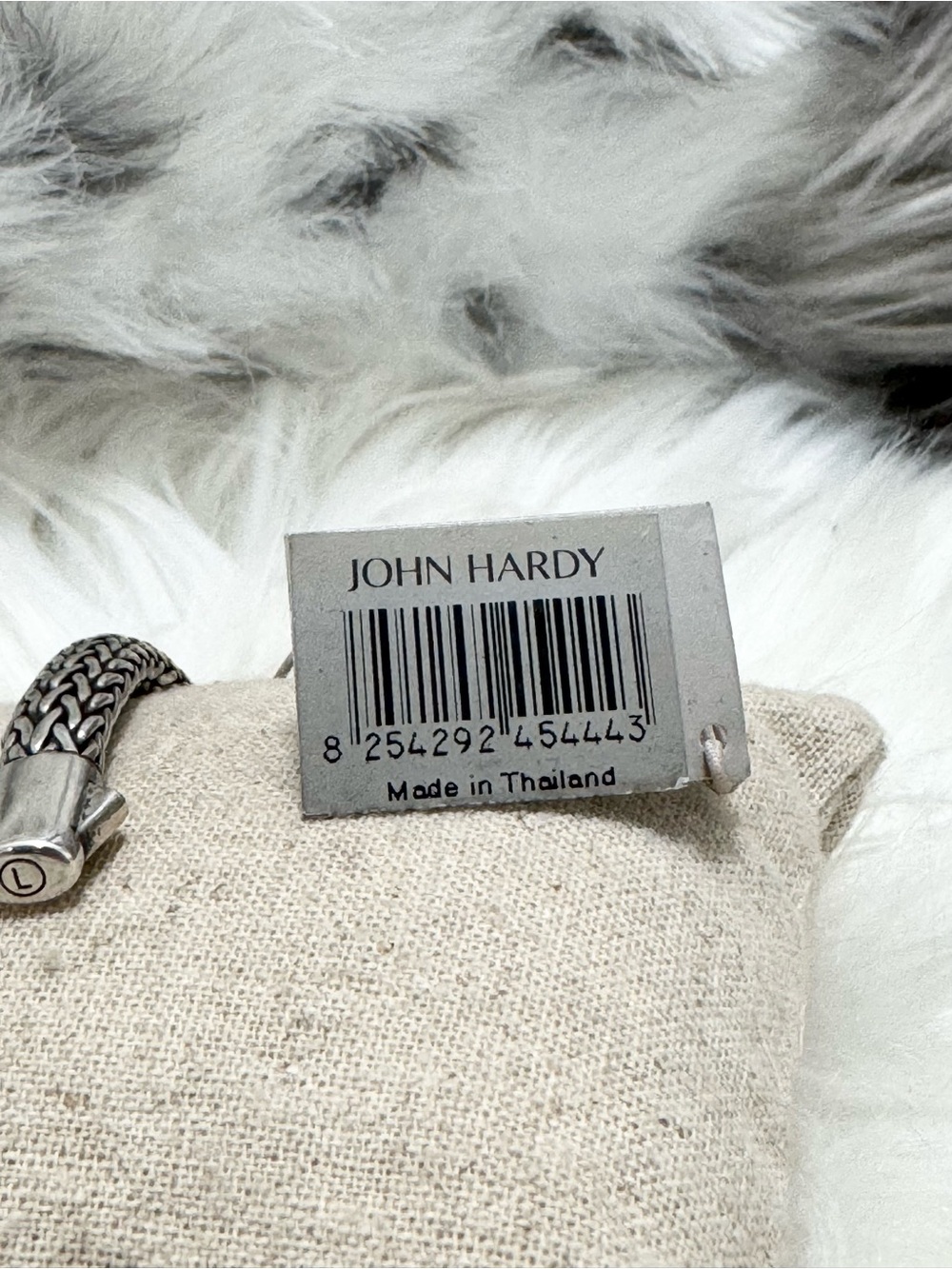 NEW $1195 John Hardy 7.5mm Chain Collection .925 Hammered Station Bracelet Sz L - Picture 10 of 11